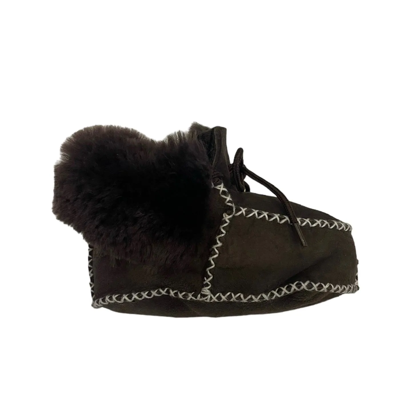 Children's Lace Up Chocolate Bootie