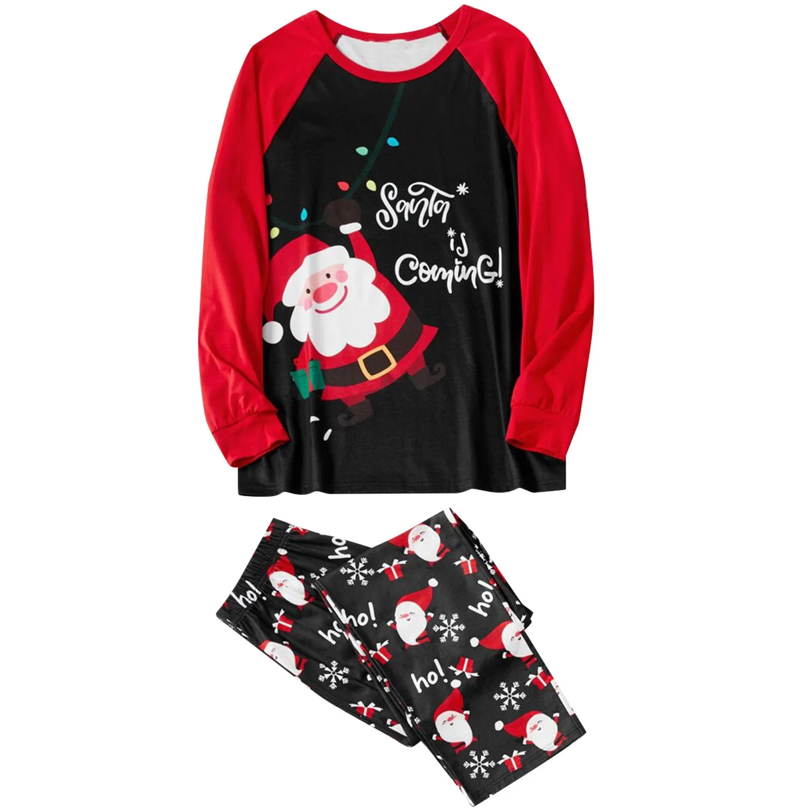 Christmas Pajamas Matching Family Pyjamas  Pjs Fashion Sleepwear Round Neck Prints Pajama Sets