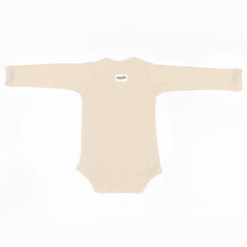 Cotton Rib Baby Bodysuit | Buttermilk