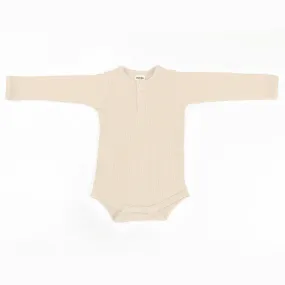 Cotton Rib Baby Bodysuit | Buttermilk