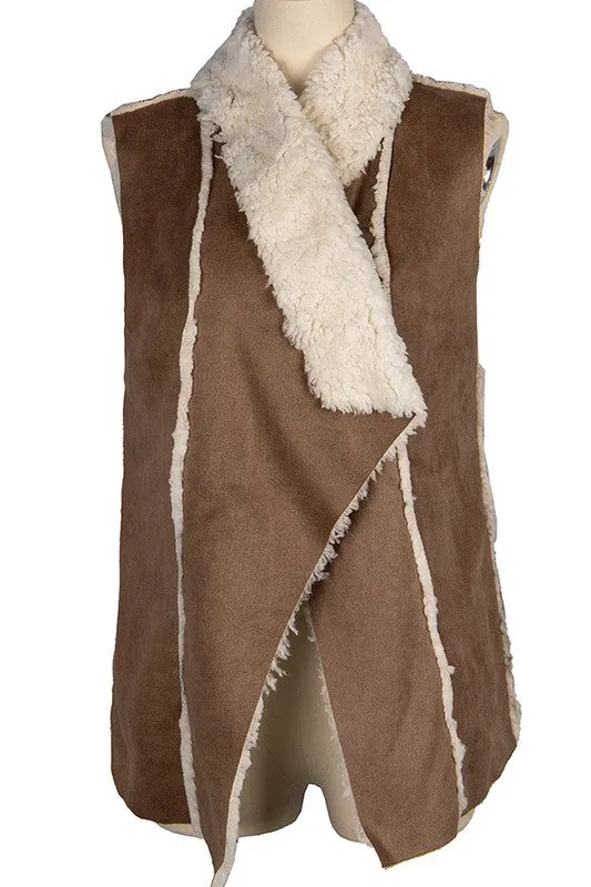 Cozy Suede   Sherpa Reversible Vest