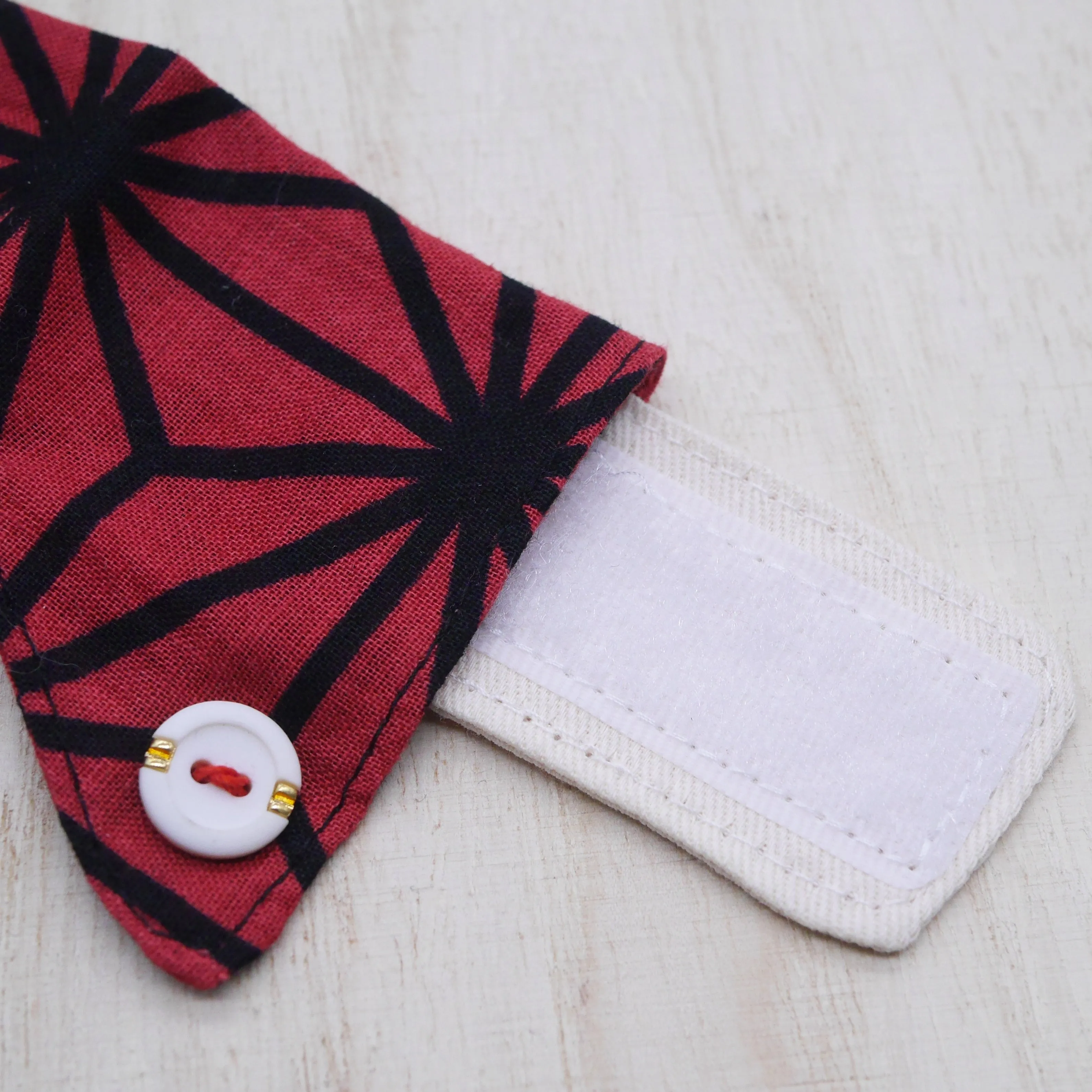 Dapper Collar - Rose Red with Ruby Bowtie