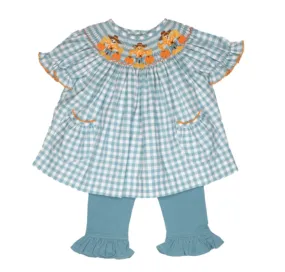 Delaney Bishop Smocked Scarecrow Pants Set