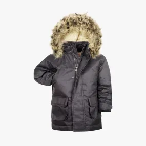 Denali Down Coat | Black Herringbone