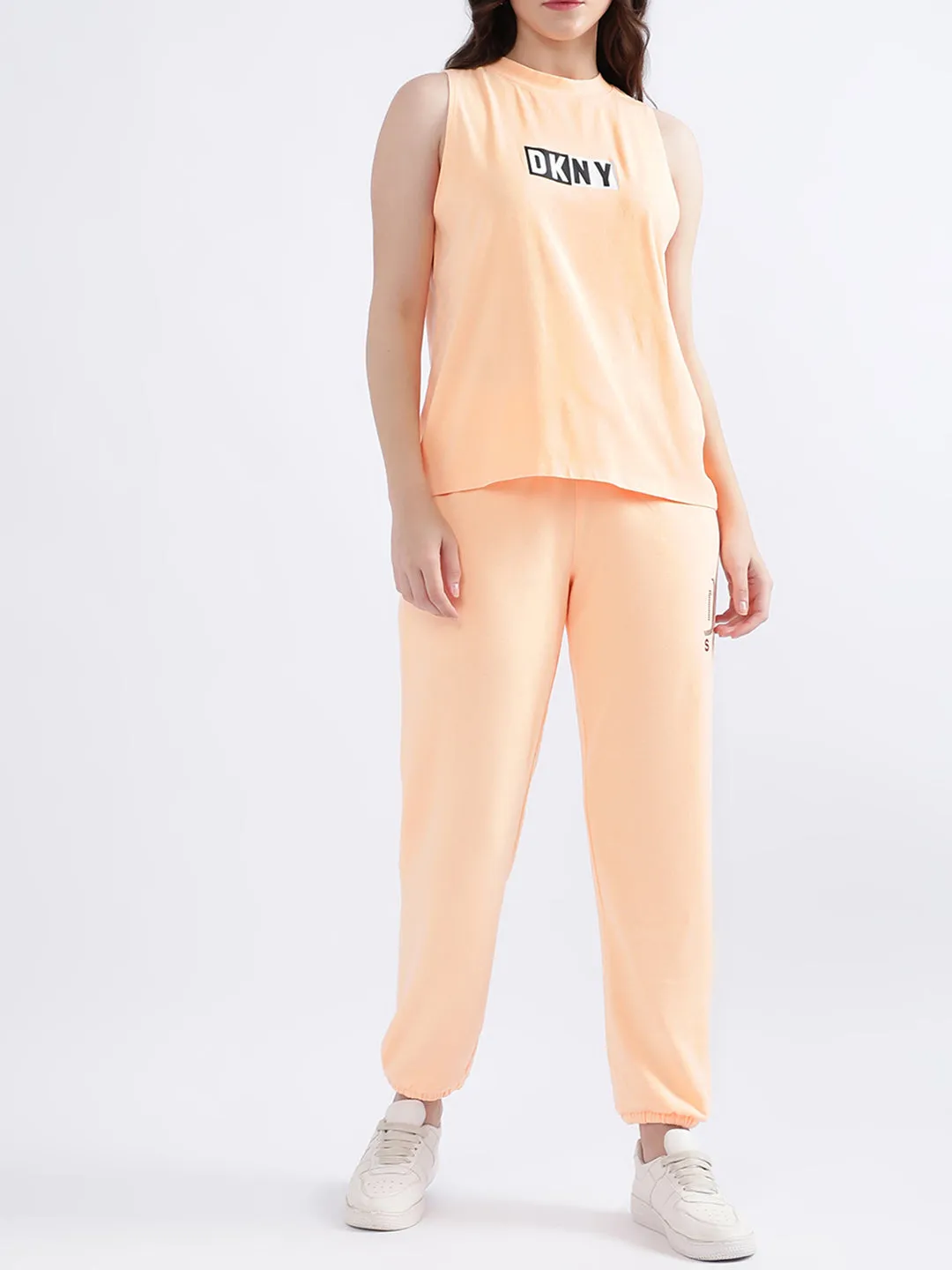 Dkny Peach Fashion Logo Regular Fit Top