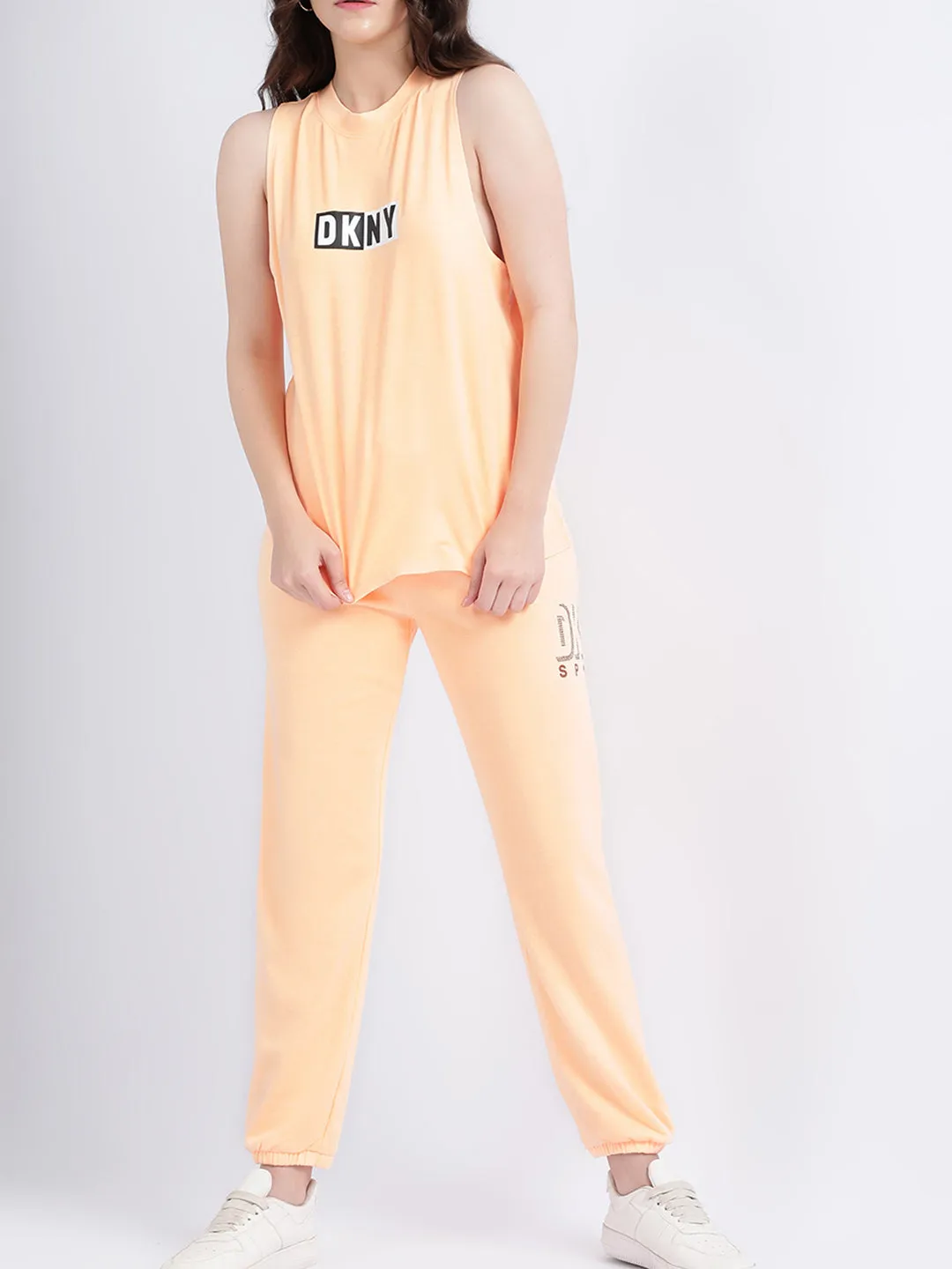 Dkny Peach Fashion Logo Regular Fit Top