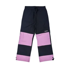 DOUBLE BOX TRACK PANTS BLACK / PASTEL PURPLE