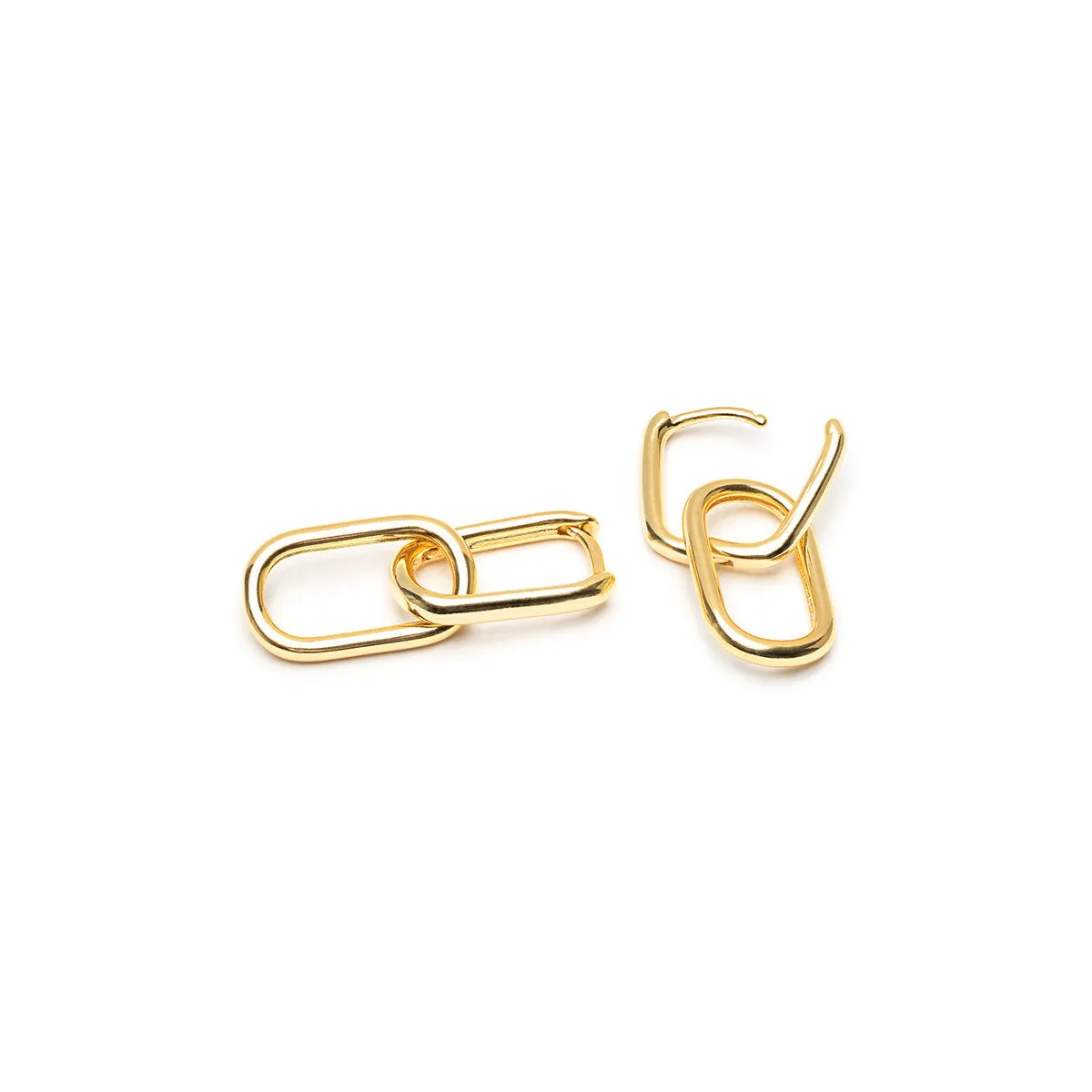 Double Paperclip Hoop Earrings