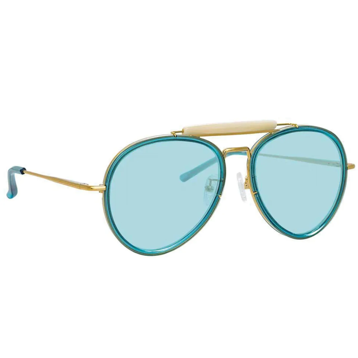 Dries Van Noten Ladies Aviator Blue Sunglasses DVN188C4SUN