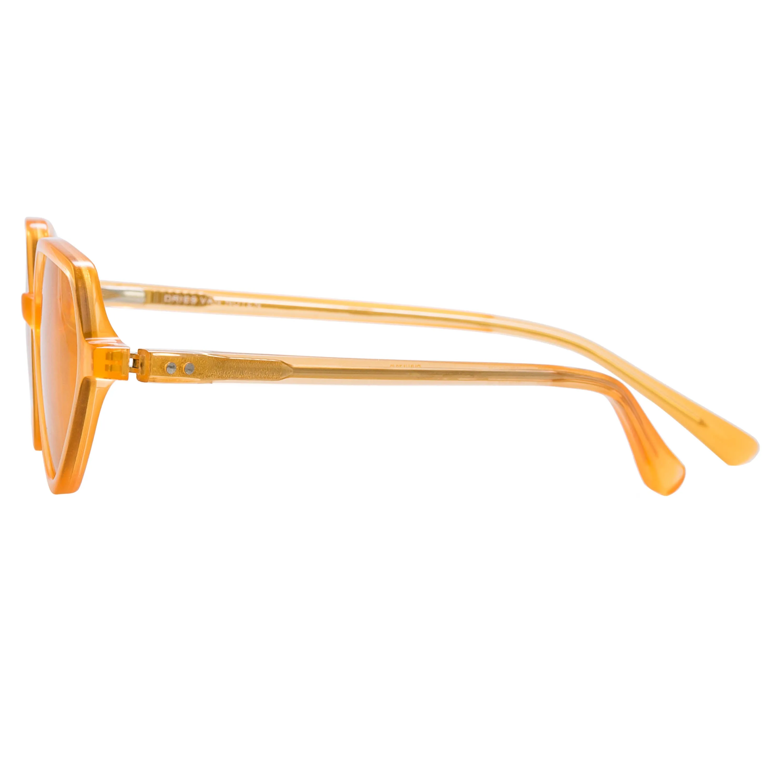 Dries Van Noten Ladies Cat Eye Orange Sunglasses DVN178C9SUN