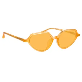 Dries Van Noten Ladies Cat Eye Orange Sunglasses DVN178C9SUN