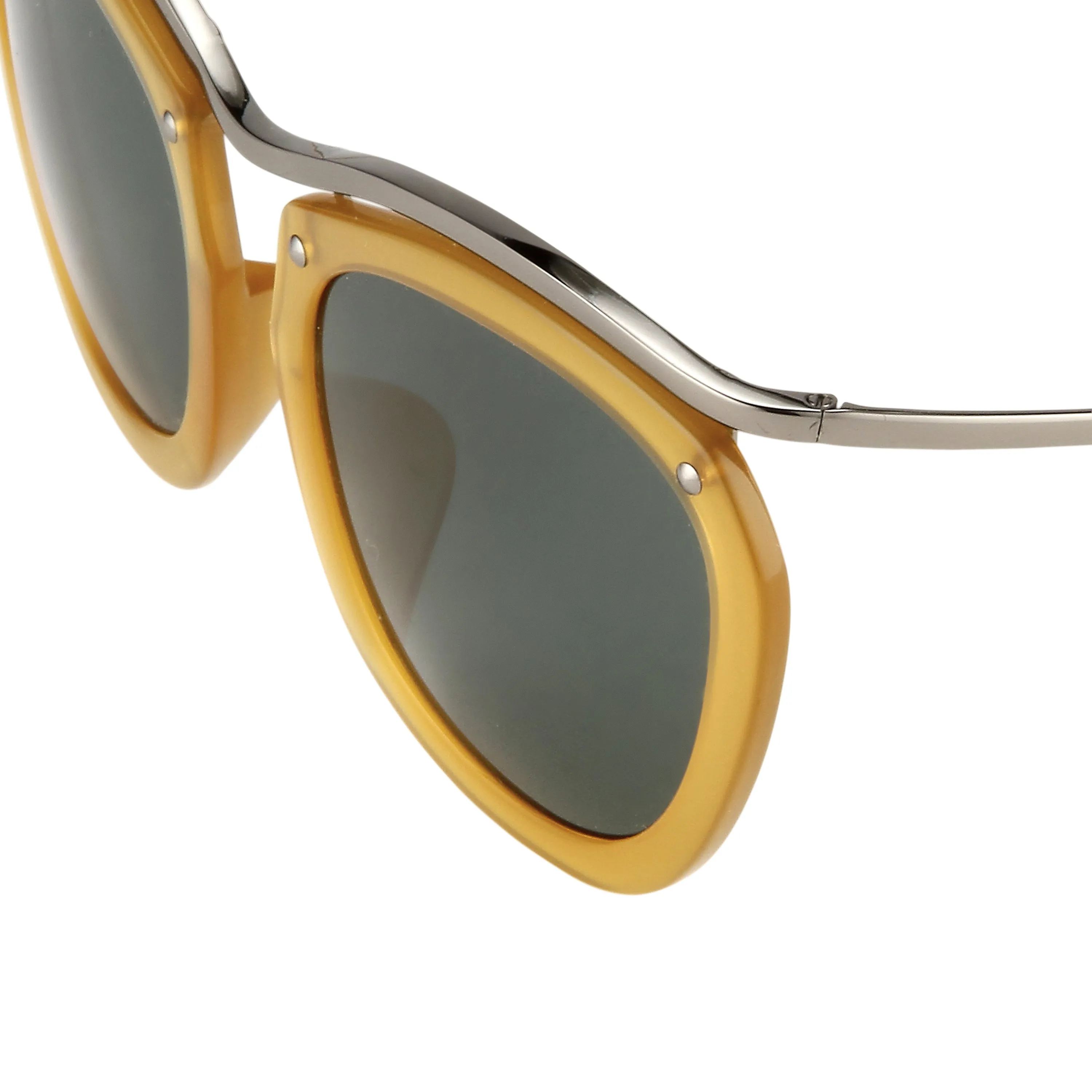 Dries Van Noten Ladies Round Grey Sunglasses DVN50C4SUN