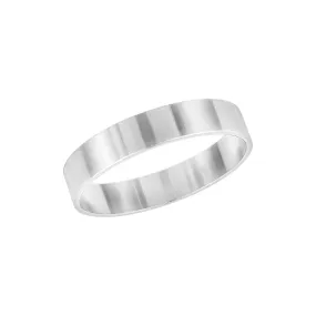 Editor Flat Silver Stack Ring