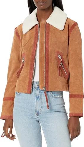 Elegant Women's Suede Leather Jacket By TJS