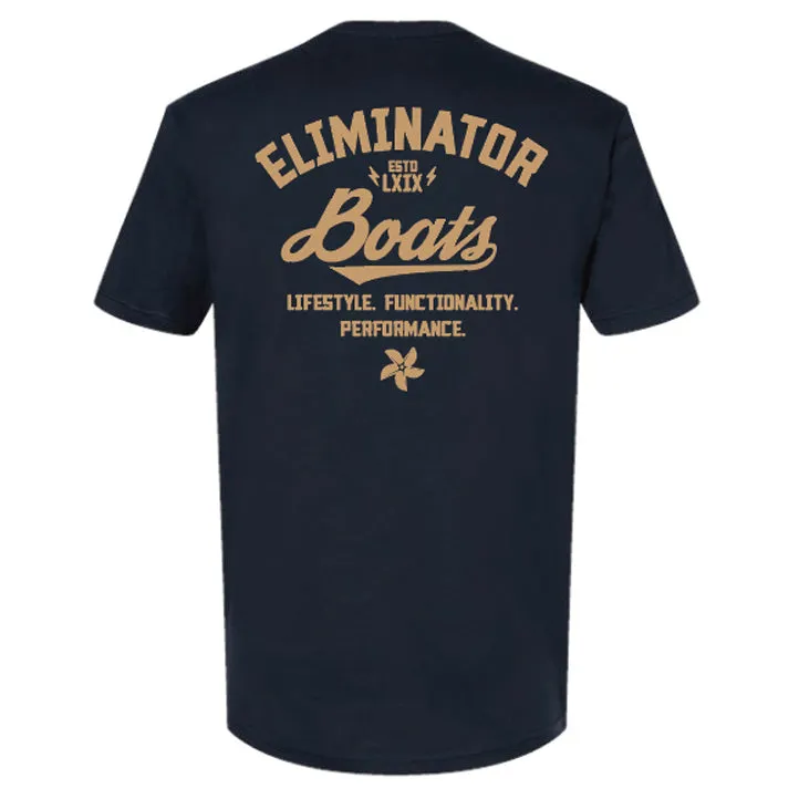 Eliminator Heritage Craft Men's T-shirt- Navy/Tan