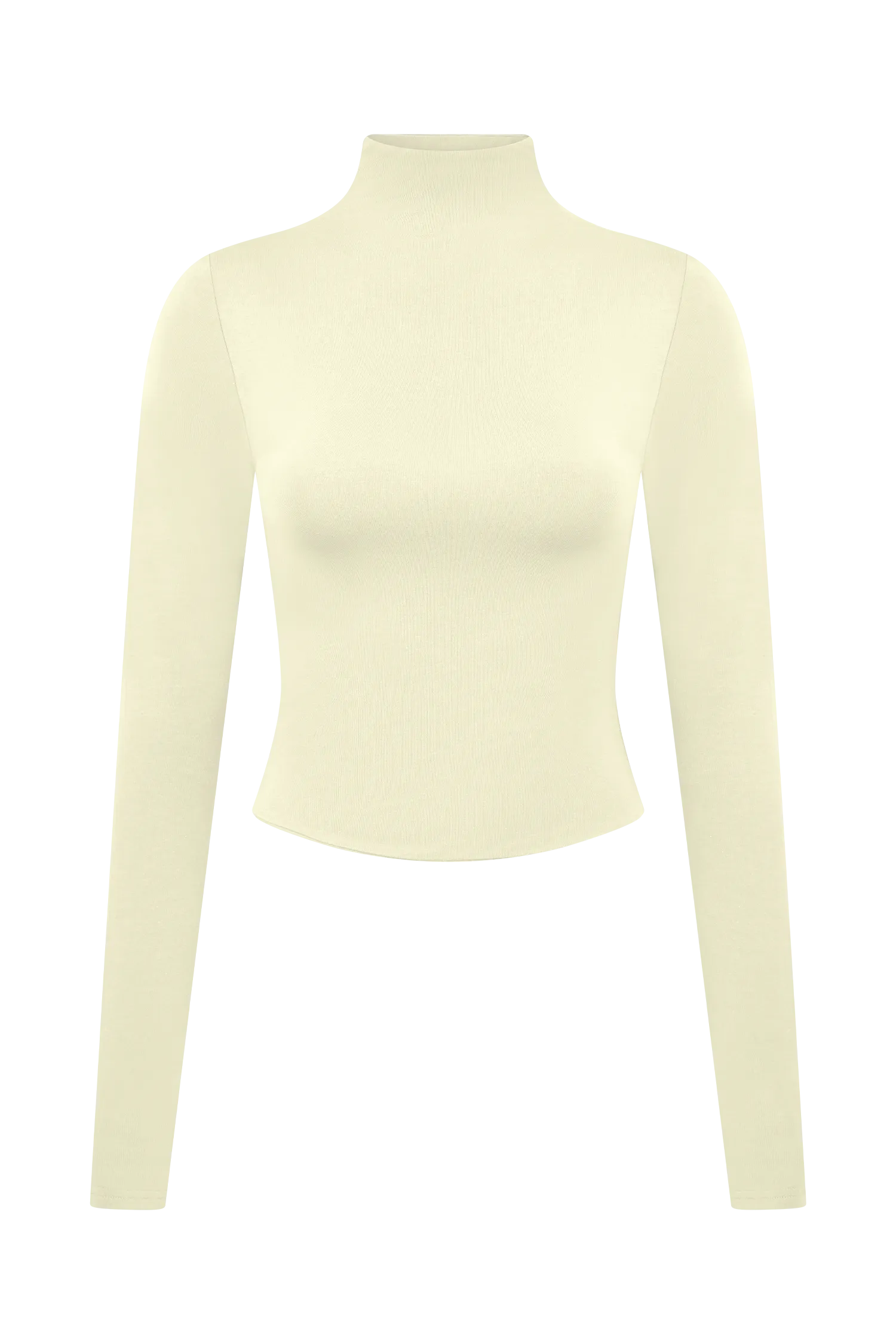 Ember Modal Long Sleeve High Neck Top - Ivory