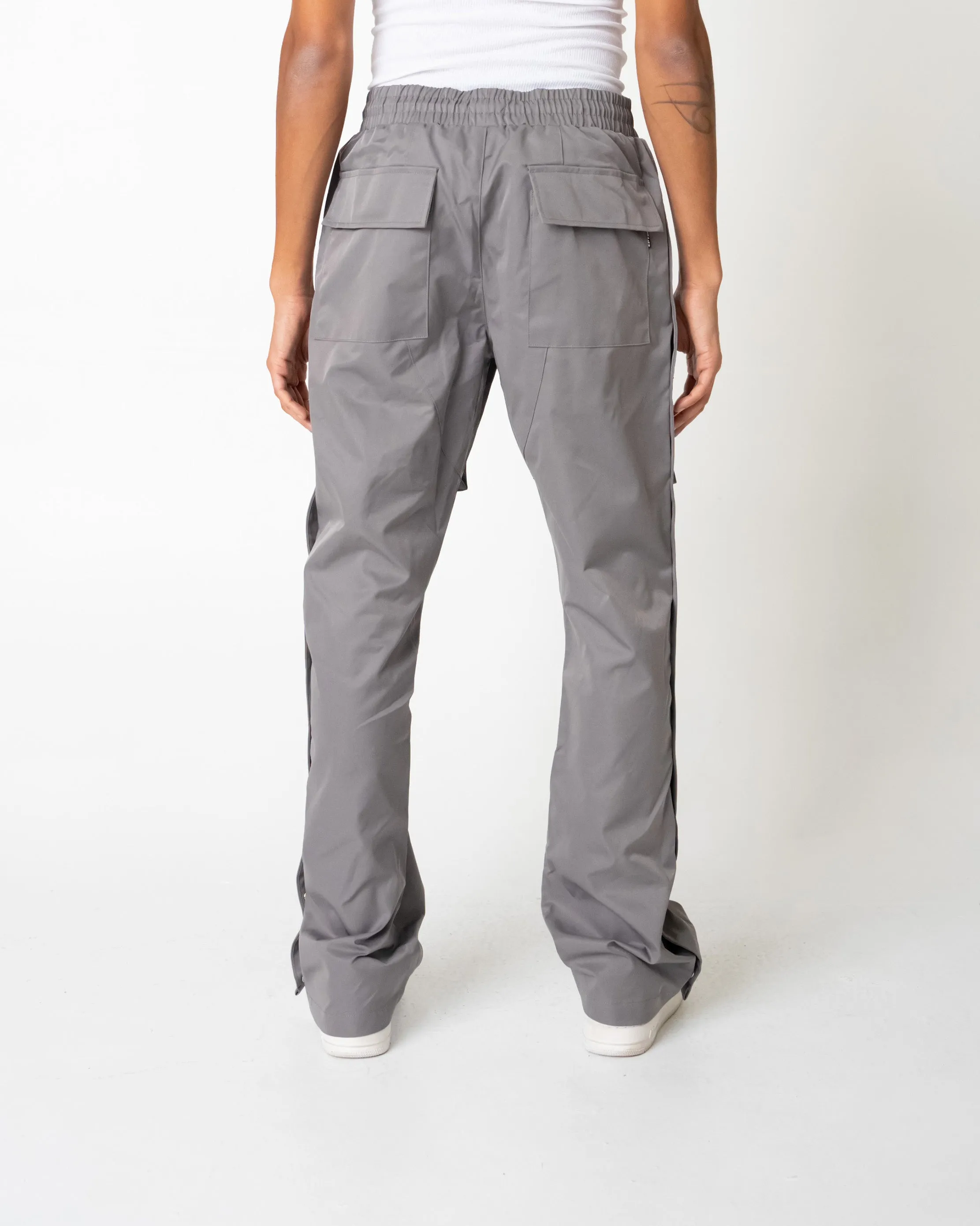 EPTM SNAP CARGO FLARED PANTS-GREY