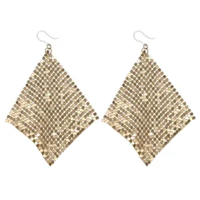 Exaggerated Chain Mail Dangles Hypoallergenic Earrings for Sensitive Ears Made with Plastic Posts