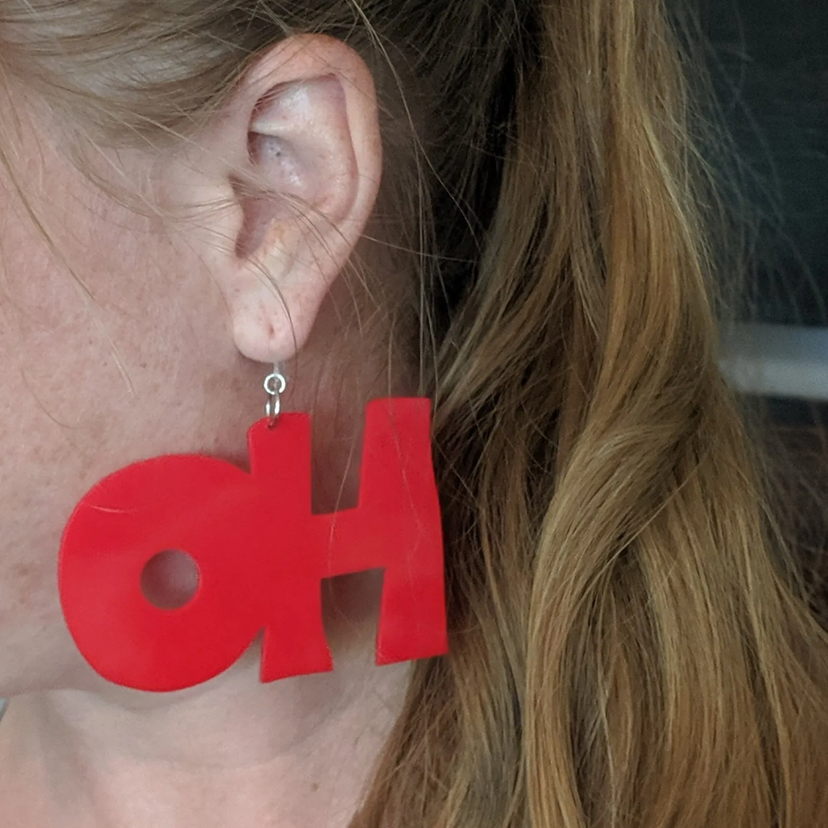 Exaggerated Oh No Dangles Hypoallergenic Earrings for Sensitive Ears Made with Plastic Posts