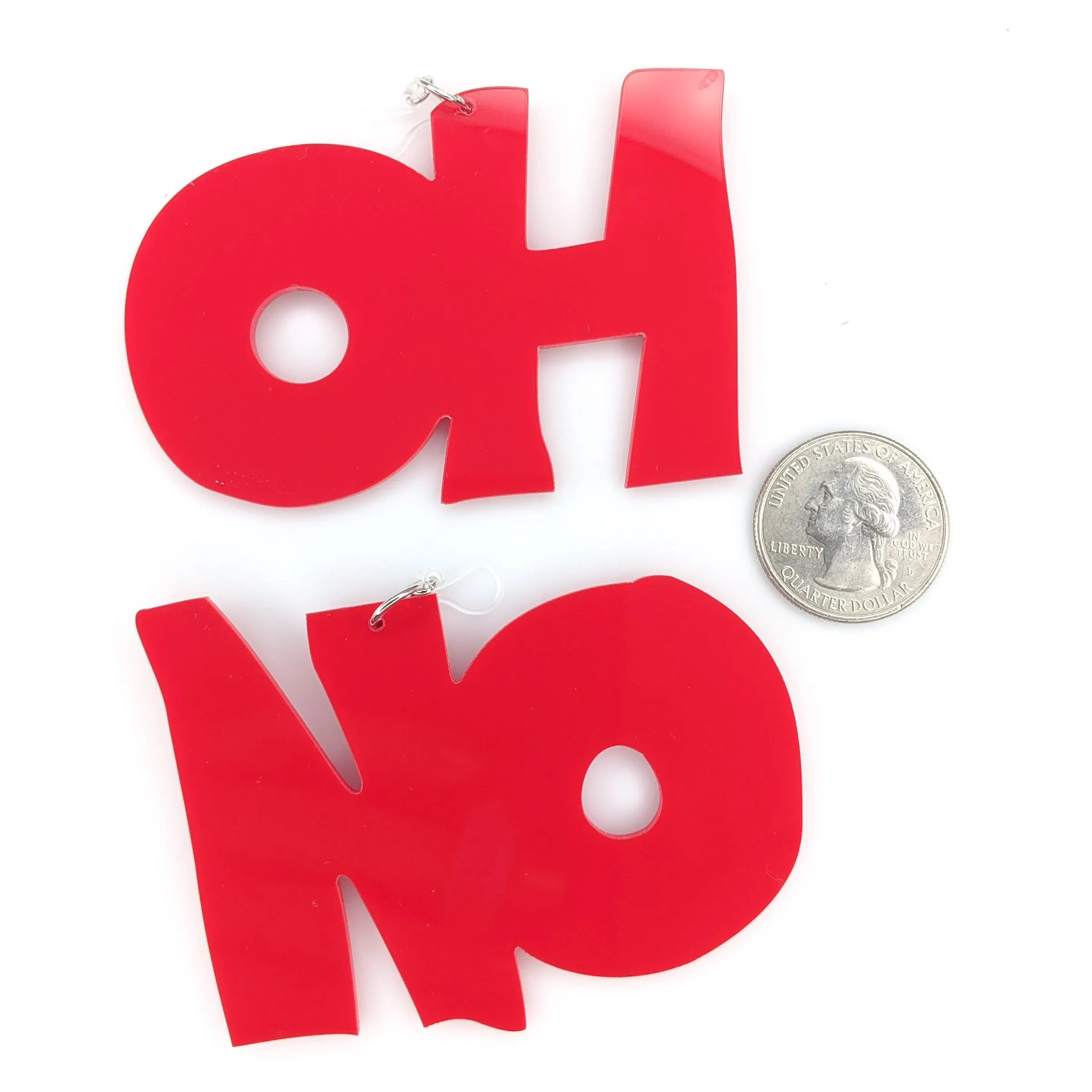 Exaggerated Oh No Dangles Hypoallergenic Earrings for Sensitive Ears Made with Plastic Posts