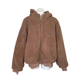 Fabletics | Women's Brown Teddy Sherpa Jacket | Size: 2X