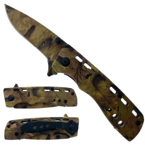 Falcon Camo 6 1/2" Overall Spring Assisted Pocket Knife