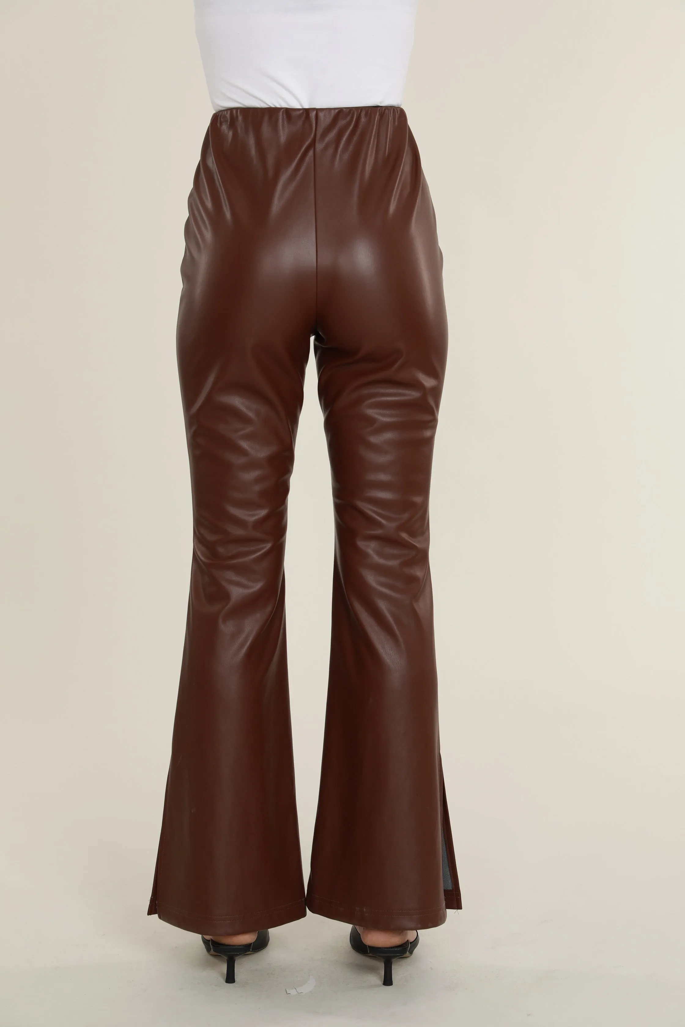 Faux Leather Flare Pants