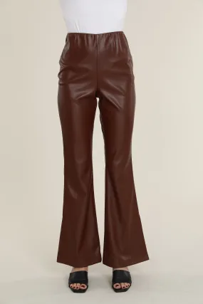 Faux Leather Flare Pants