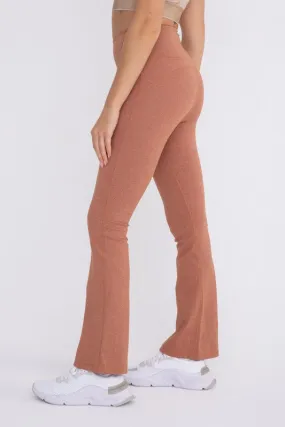 Flare Swoop Back High-Waisted Leggings