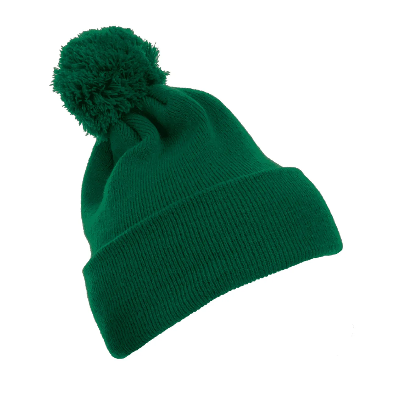 Flexfit Yupoong Cuffed Knit Beanie with Pom Pom