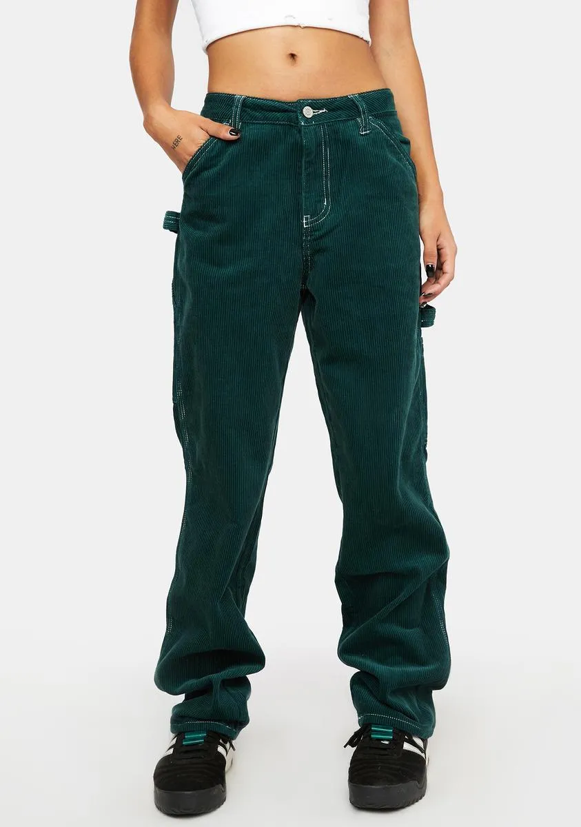 Forest Corduroy Carpenter Pants