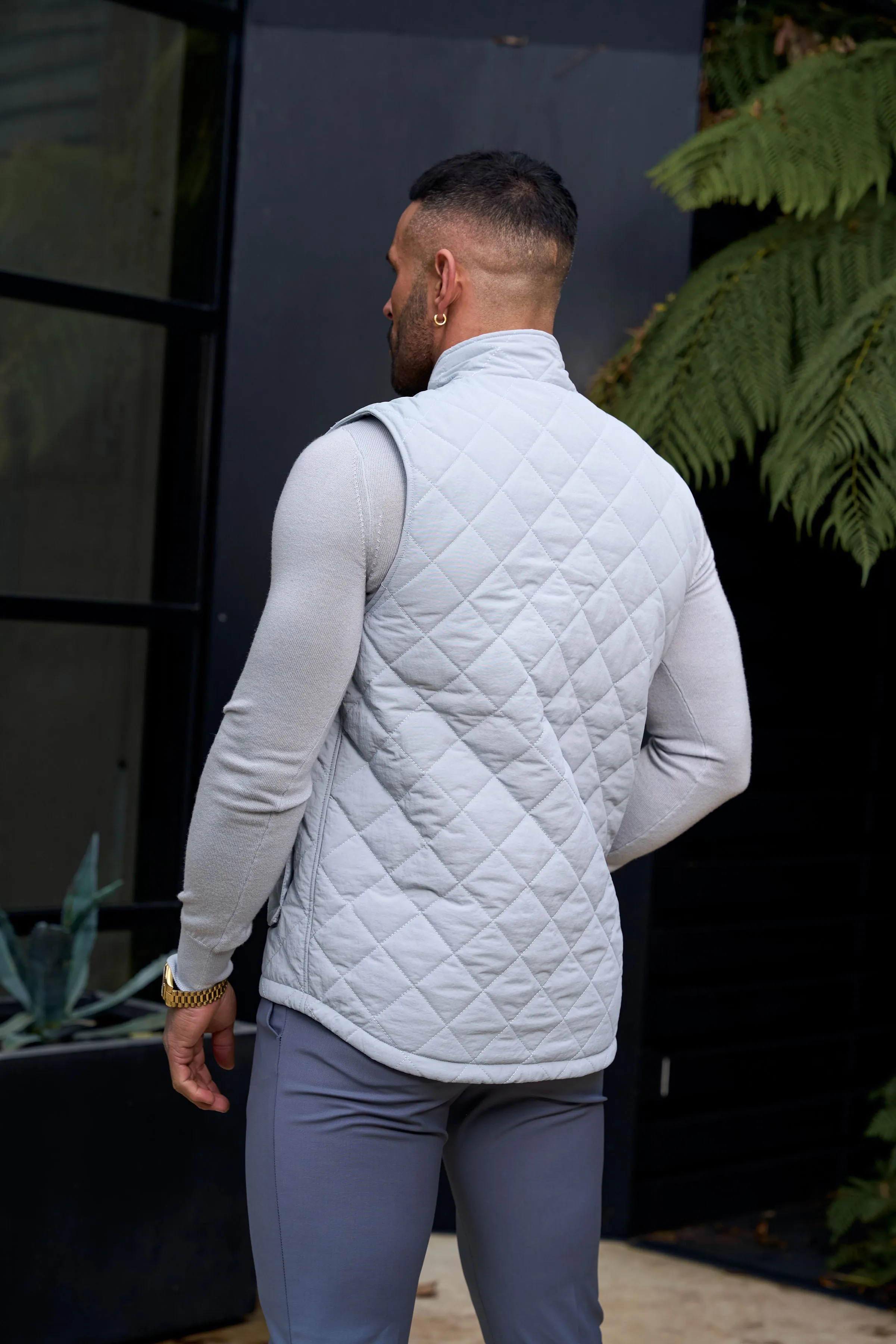 FS Grey Padded Gilet With Front Pockets  - FSN211