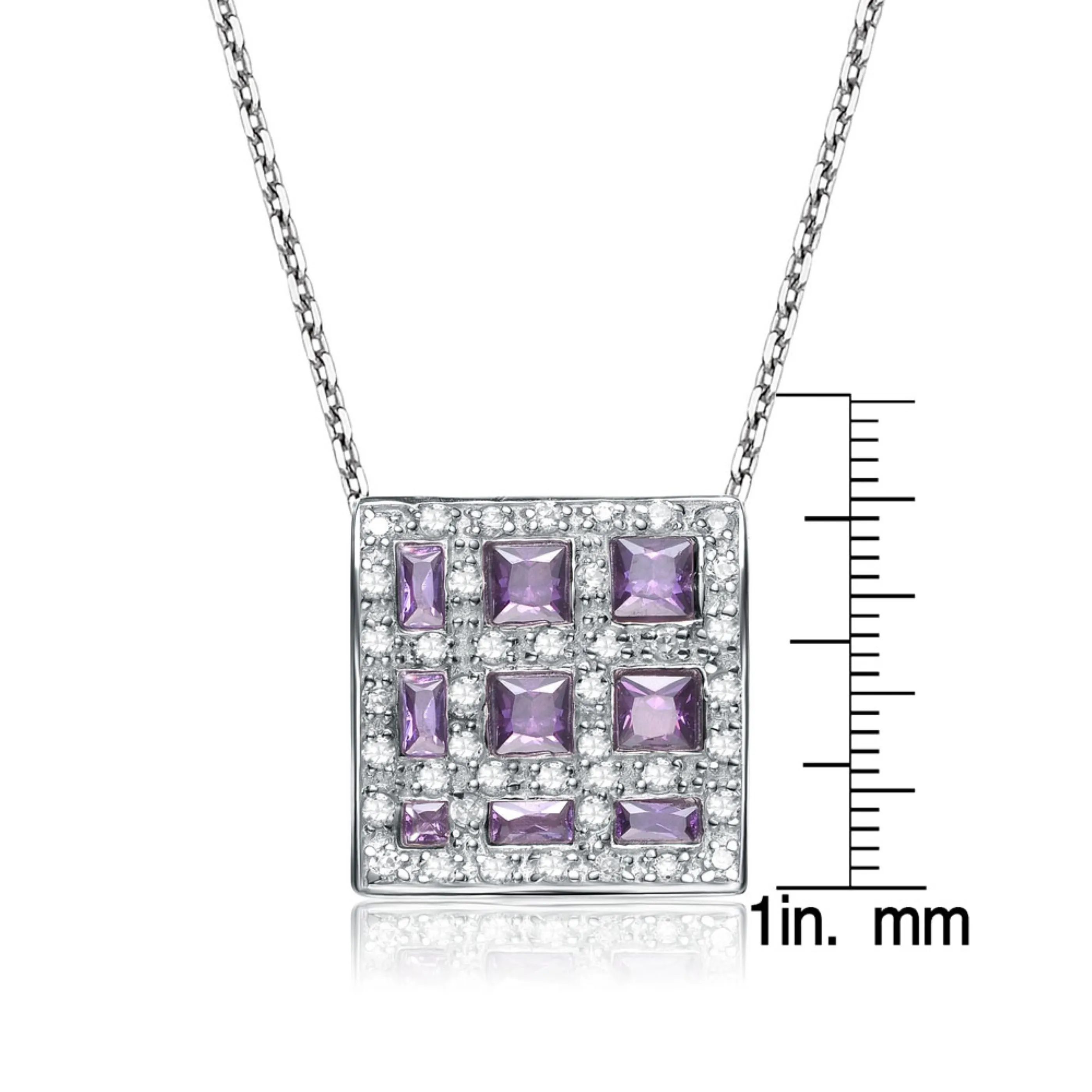 Gabrielle Square Drop Necklace