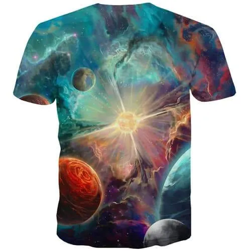 Galaxy T shirts Men Earth Tshirt Anime Nebula Tshirt Printed Space Tshirts Novelty Graffiti Tshirts Cool Short Sleeve T shirts