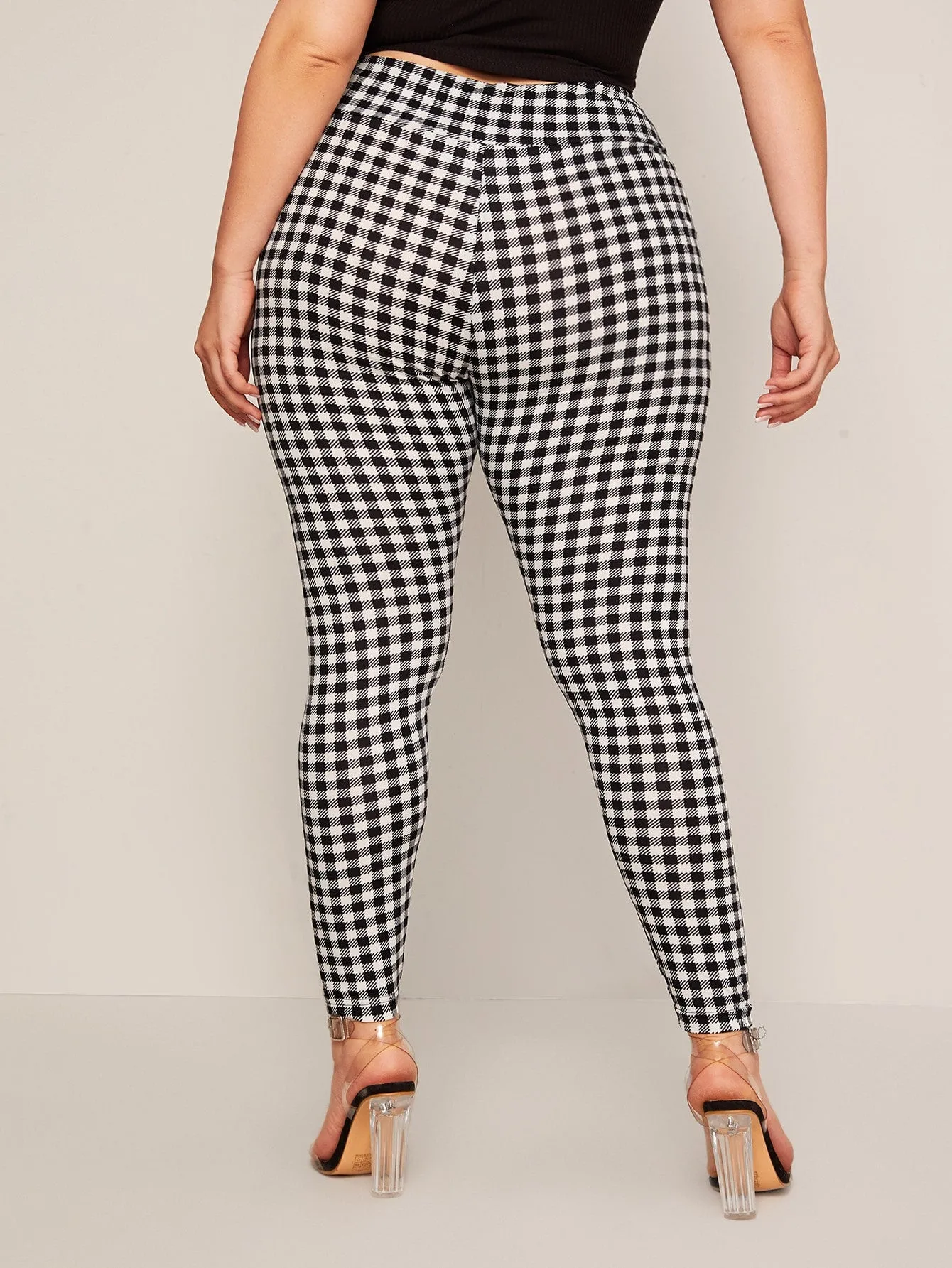 Gingham Long Plus Size Leggings