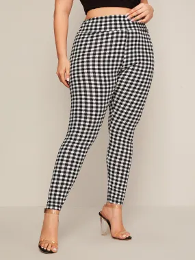 Gingham Long Plus Size Leggings