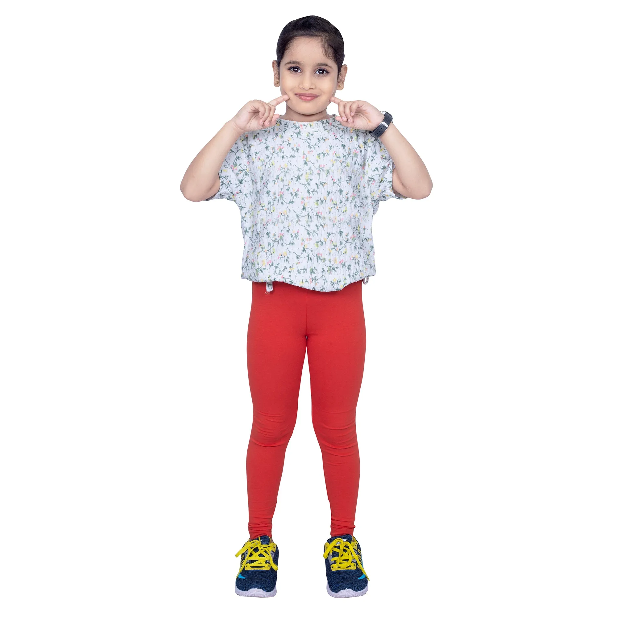 Girls Classic Red Regular Legging