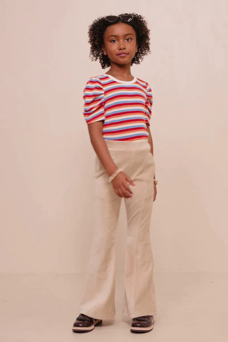 Girls Pleat Detail Pocketed Corduroy Pants