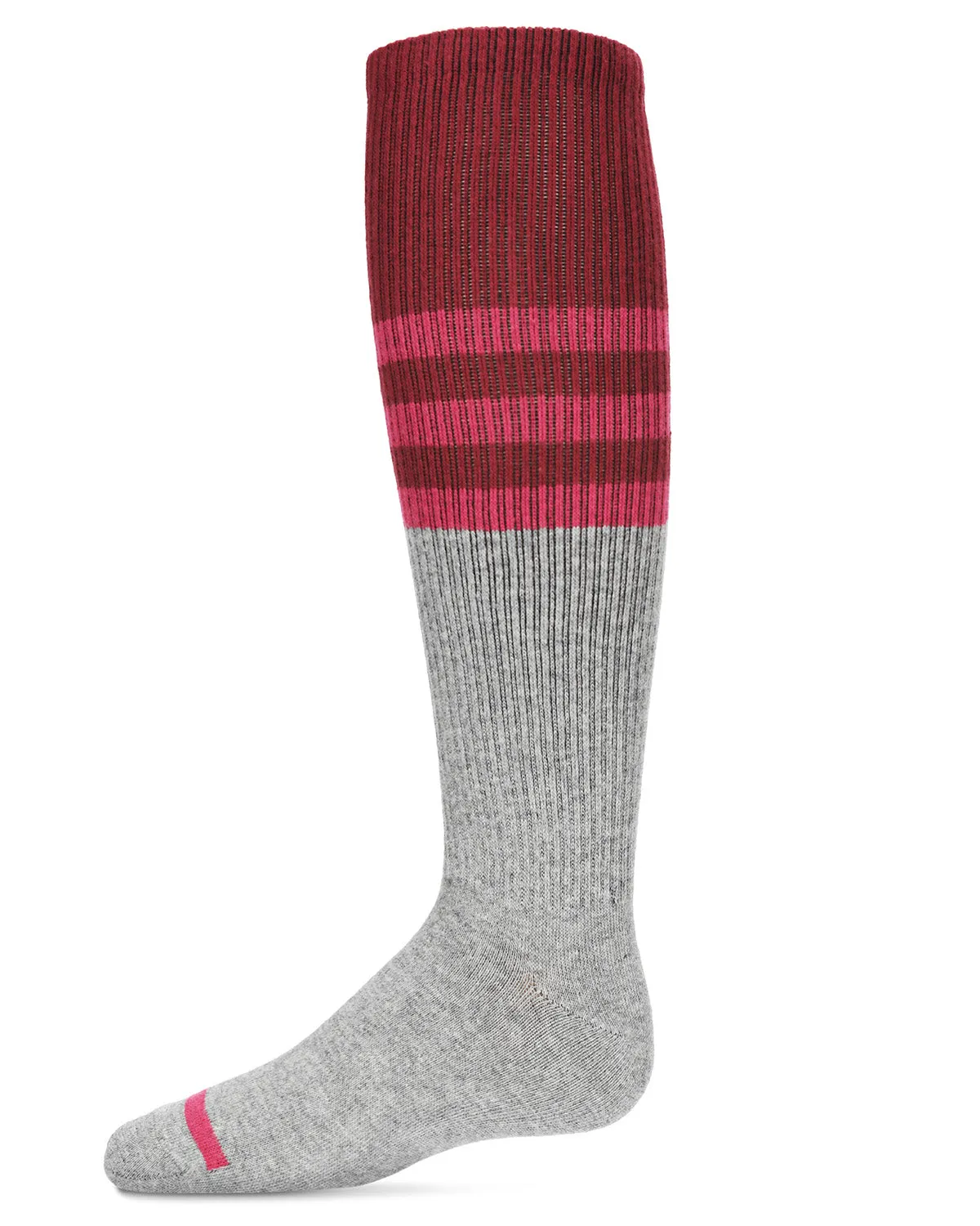 Girls' Two-Tone Stripe Knee-High Socks