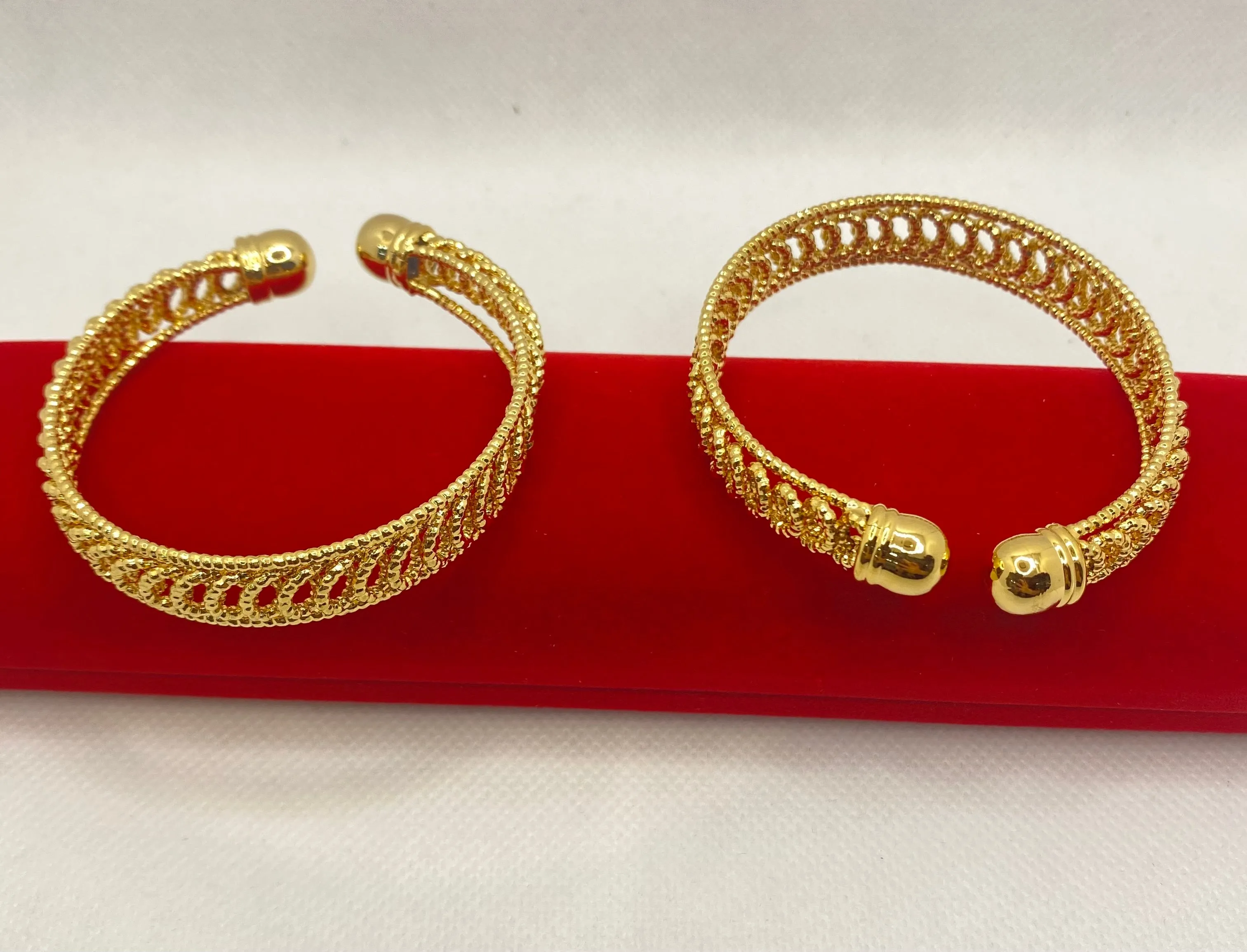 Gold plated bangles