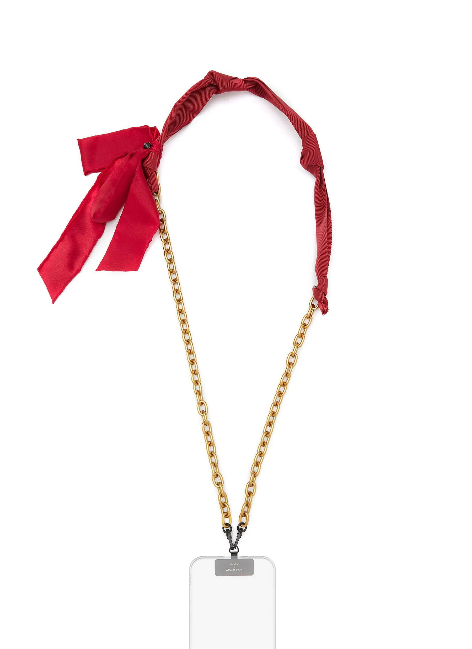 GROSGRAIN RIBBON CHAIN PHONE STRAP