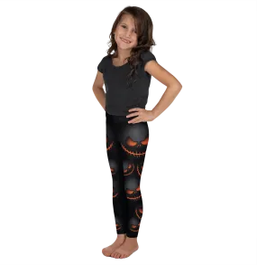 Halloween Evil Pumpkin Grin Kid's Leggings