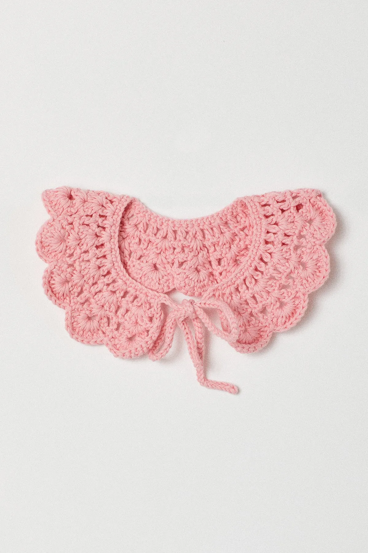 Handknitted Collar | Pink | Made with Organic Cotton Yarn