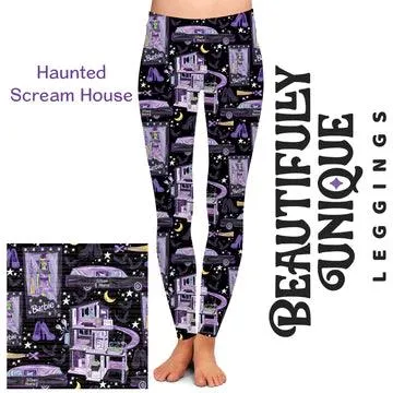 Haunted Scream House Leggings