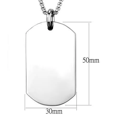 High polished (no plating) Stainless Steel Necklace with No Stone for Women Style TK1995