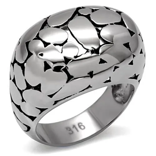 High polished (no plating) Stainless Steel Ring with No Stone for Women Style TK048