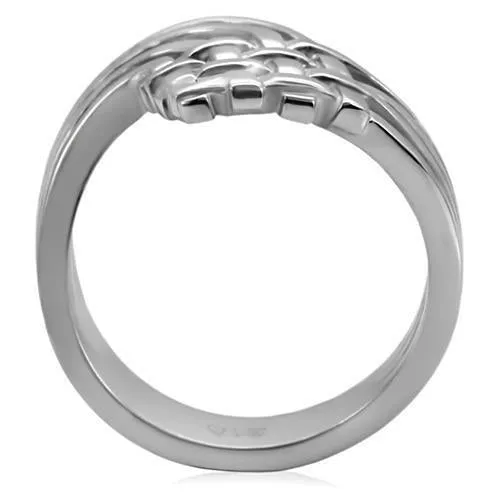 High polished (no plating) Stainless Steel Ring with No Stone for Women Style TK054