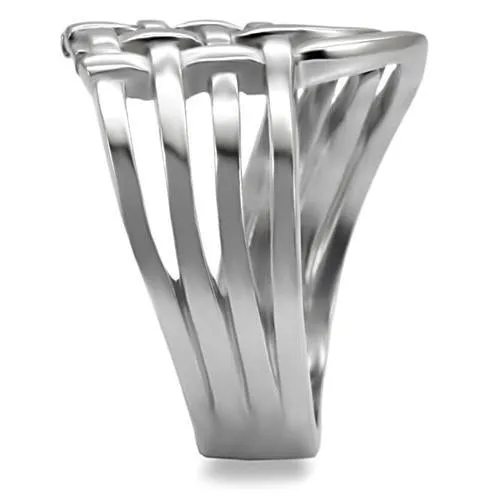 High polished (no plating) Stainless Steel Ring with No Stone for Women Style TK054