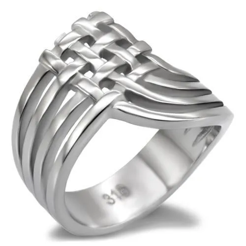 High polished (no plating) Stainless Steel Ring with No Stone for Women Style TK054