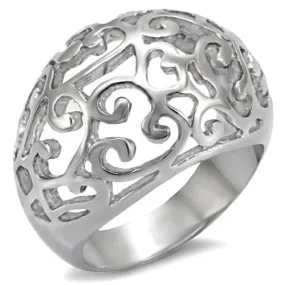 High polished (no plating) Stainless Steel Ring with No Stone for Women Style TK055